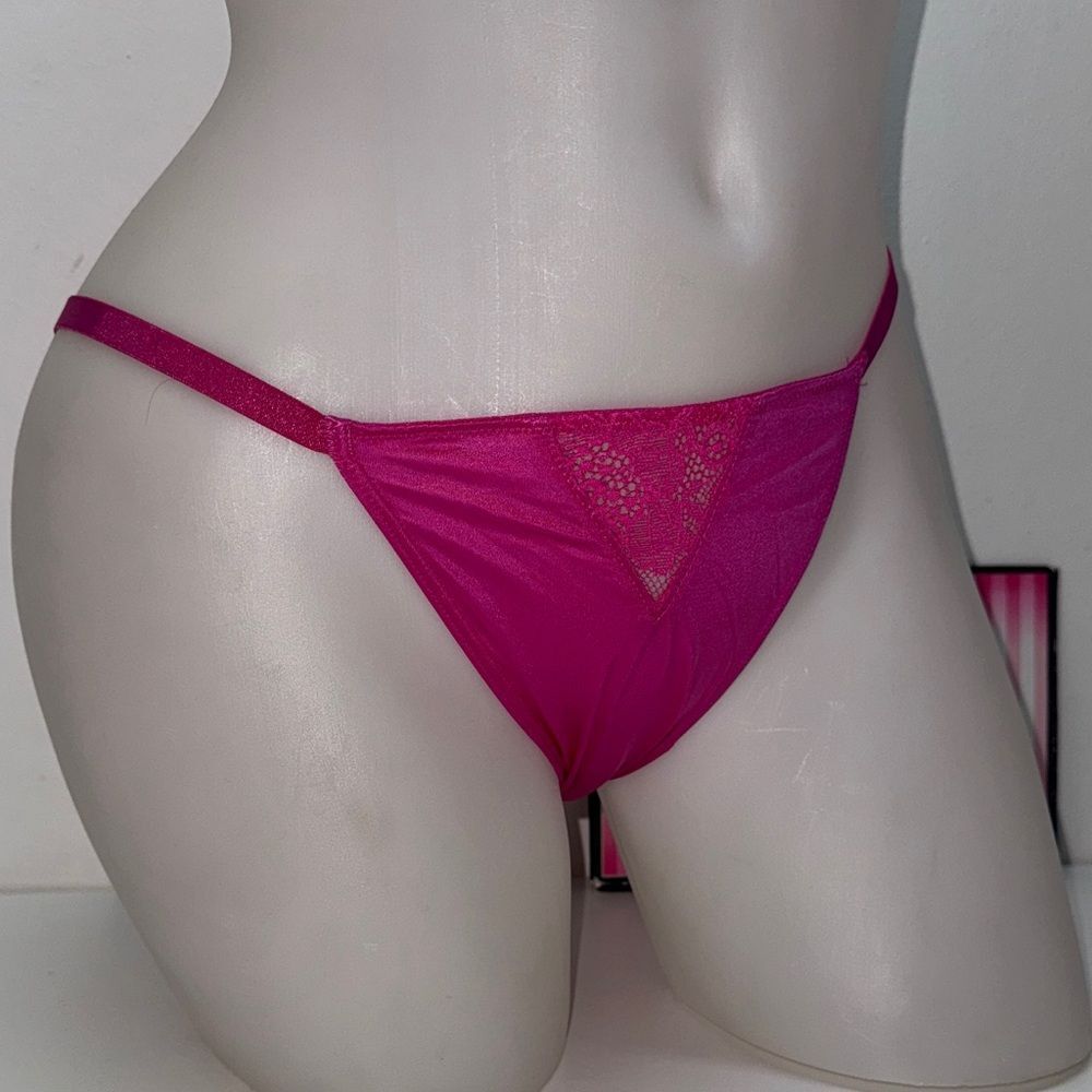 🔥Victoria's Secret Fuchsia Lace cheeky Panties Sz L NWT